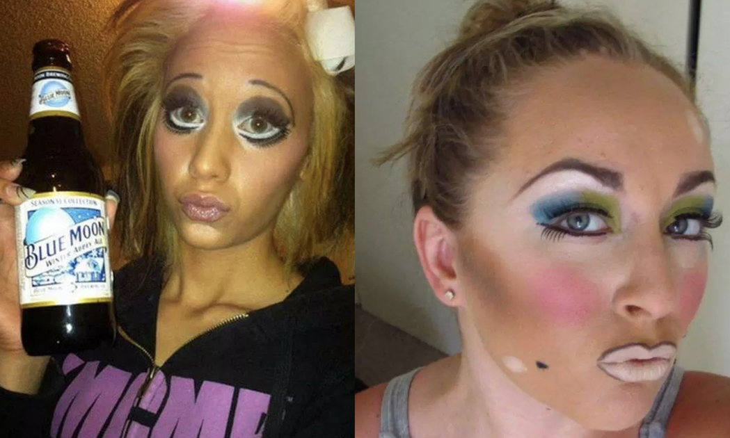 24 vrouwen die zo slecht zijn met make-up dat het pijn doet aan je ogen