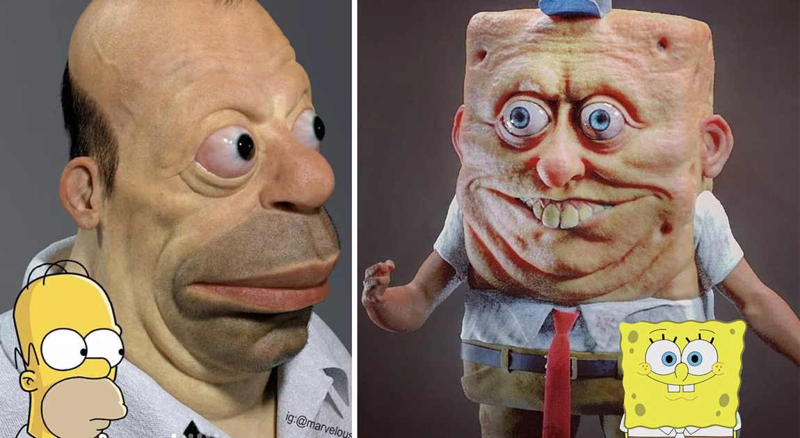 10 verontrustende 3D creaties van tekenfilmfiguren waar je geheid wakker van gaat liggen vannacht