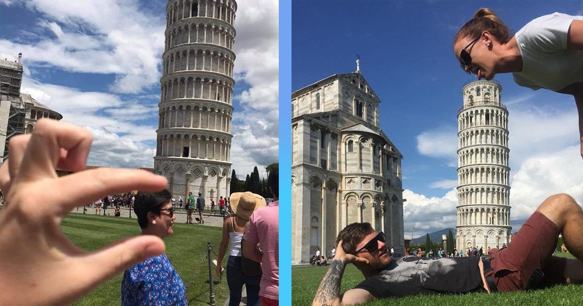 21 originele manieren om met de Toren van Pisa op de foto te gaan
