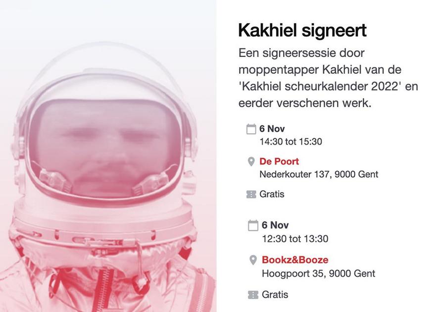 Kakhiel signeersessie op Gents Boeken Festival