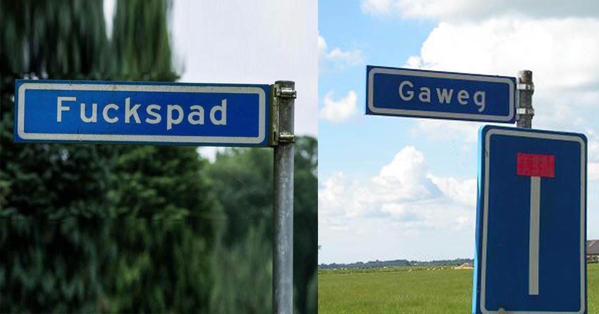 De 25 grappigste straatnamen van Nederland en België