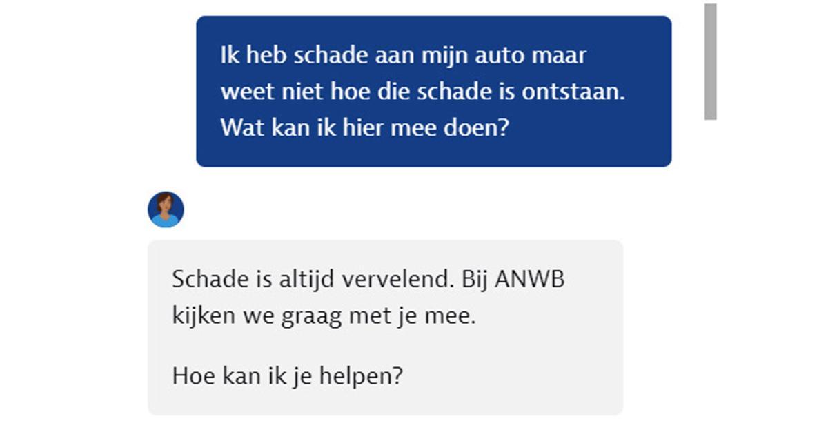Chatbot Iris van de ANWB is helaas niet echt opgewassen tegen de meest simpele vragen over autoschade